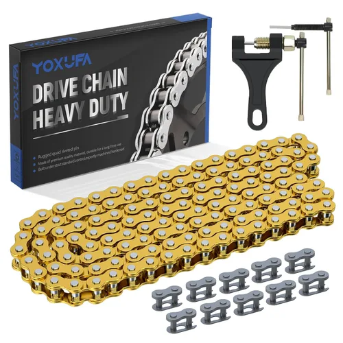 Vista 11 de YOXUFA 420 cadenas 102 eslabones para CRF50 XR50 PW80 SSR Tao Tao Coolster 110cc 125cc Pit Dirt Bike 4 Wheeler ATV Quad Kazuma Baja Ice Bear Lifan