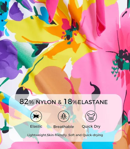 Vista 6 de Wantdo - Traje de baño para mujer con diseño floral