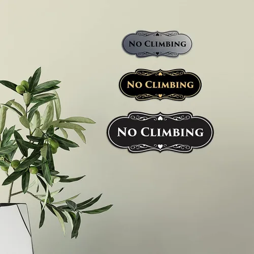 Vista 3 de Signs ByLITA Designer No Climbing (Negro) - Pequeño