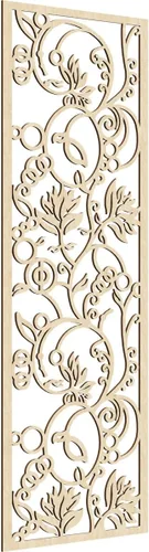 Vista 5 de Caspian Paneles de pared de madera con calado decorativo perforado, 9 3/8 pulgadas de ancho x 24 3/8 pulgadas de alto x 1/4 de alto, cereza