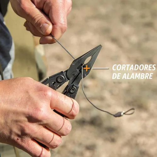 Vista 5 de Gerber Gear Suspension-NXT EDC - Cuchillo de bolsillo multiherramienta 15 en 1, alicates de punta de aguja y pelacables para acampar y Negro