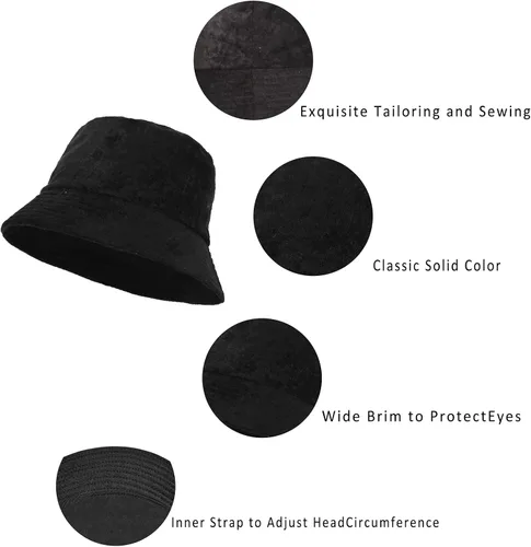 Vista 6 de MEANBEAUTY Sombrero de pescador de algodón estilo verano casual sombrero pescador gorra para hombres y mujeres playa vacaciones al aire libre