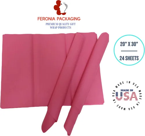 Vista 3 de Azalea - Cuadrados de papel de seda rosa, 24 hojas a granel, papel de regalo premium y suministros de arte para cumpleaños, vacaciones o regalos por
