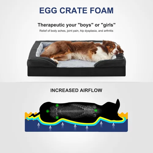 Vista 3 de FURTIME Cama Ortopédica para Perros para Perros Pequeños - Camas de Sofá para Perros Pequeños Lavables, Cama de Sofá de Espuma de Apoyo