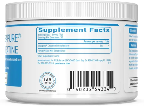 Vista 7 de PEScience TruCreatine+ Polvo de monohidrato de creatina más epicatequina, creatina micronizada Creapure para mujeres y hombres, apoya el crecimiento