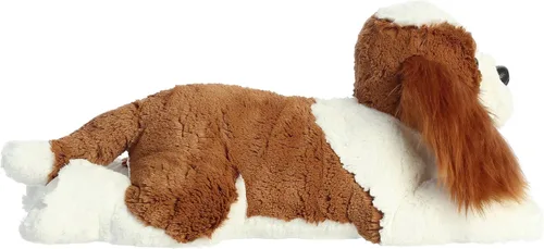 Vista 3 de Aurora® Adorable animal de peluche Grand Flopsie™ Charles Spaniel, facilidad juguetona, compañeros atemporales, color marrón, 16.5 pulgadas