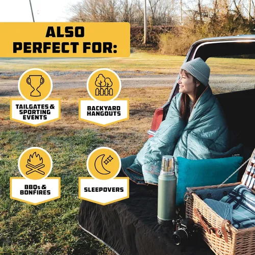 Vista 5 de Wise Owl Outfitters Almohada de camping y manta de camping