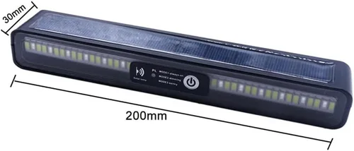 Vista 8 de Aolyty Luces solares para exteriores, 3 modos de iluminación, luces estroboscópicas solares IP65, impermeables, luces de advertencia solares