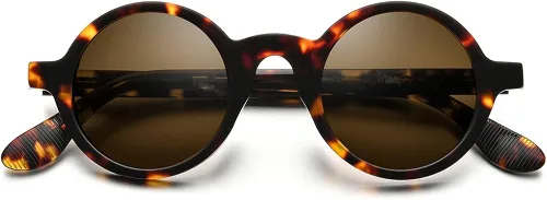Vista 4 de HEPIDEM Acetate - Lentes ópticos redondos vintage con marco de gafas ópticas Zolman