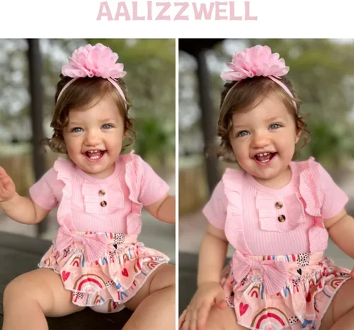 Vista 2 de Aalizzwell Traje de verano para bebés recién nacidos