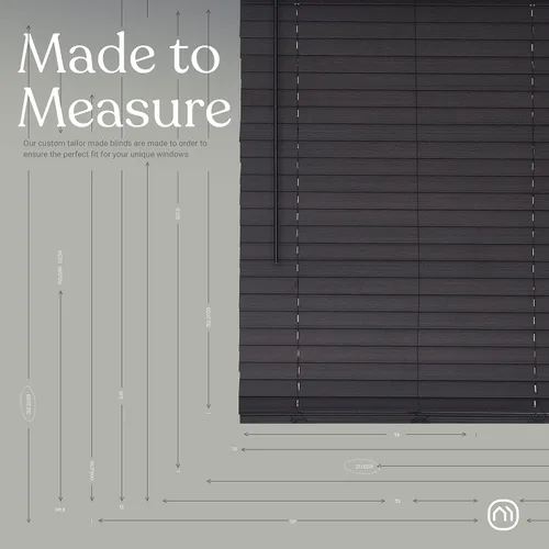 Vista 5 de MOOD Persianas arquitectónicas de madera sintética para ventana, color marrón oscuro de 2 pulgadas, persianas de madera Expresso de 18 pulgadas