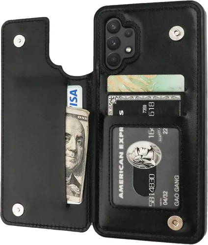 Vista 38 de ONETOP - Funda tipo cartera para Samsung Galaxy S22 con tarjetero, color negro Kickstand,ID/Cash Holder,Case Wallet with Card Slots,Double