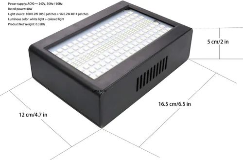 Vista 4 de Luces estroboscópicas LED de 204 RGB Color Mini Flash Iluminación de escenario Control de velocidad de flash ajustable con control remoto para DJ