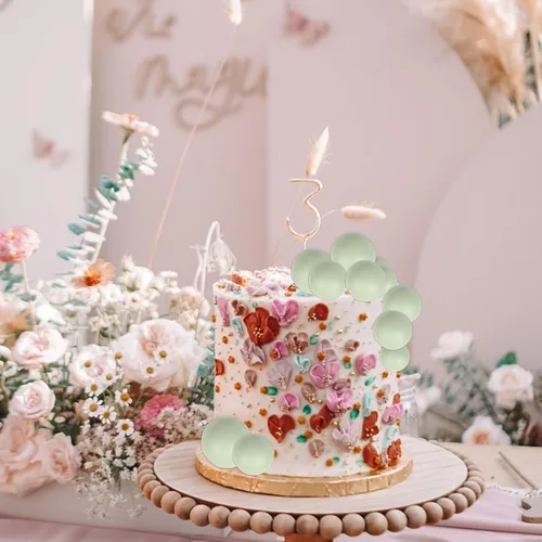 Vista 5 de Rsstarxi 30 piezas de mini globos y bolas de espuma para tartas – Insertos de pastel de bricolaje para bodas, aniversarios y decoraciones de fiesta