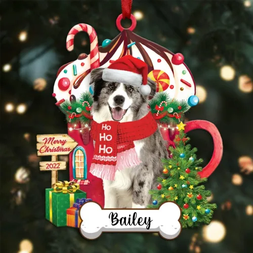 Vista 114 de Amantes de los perros de Navidad – Navidad de perros disponibles para muchos perros Shi Tzu – Adorno con forma personalizada, adorno de Navidad
