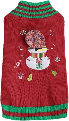 Vista 32 de Suéter de dos patas de algodón acanalado para Halloween, cuello alto a rayas alces estampado de Navidad para Teddy, Chihuahua, Shih Tzu, Yorkshire