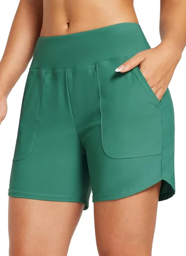 Vista 101 de baleaf Traje de baño de cintura alta de 3, 5, 7, 9 pulgadas, para mujer, de secado rápido, con bolsillos