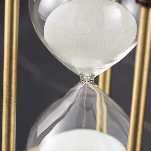 Vista 3 de Temporizador de arena vintage de 1 minuto, reloj de arena pequeño de 4.9 pulgadas, reloj de arena de latón antiguo, reloj de arena de 1 minuto