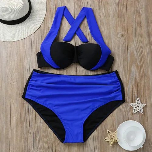 Vista 3 de Traje de baño para mujer, traje de baño para mujer, bikini bandeau, vendaje de realce brasileño, conjunto de traje de baño