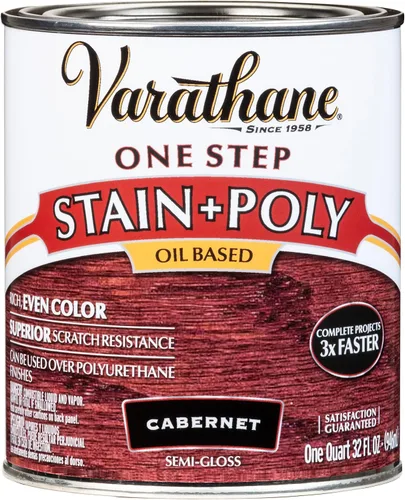 Vista 14 de Varathane 225243H Tinte de un paso a base de aceite + Poli, cuarto de galón, Nuez Americana Dorada