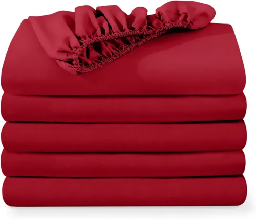 Vista 55 de Bare Home Paquete de 2 sábanas bajeras ajustadas tamaño individual - microfibra ultrasuave de alta calidad 1800, resistente a las arrugas, bolsillo
