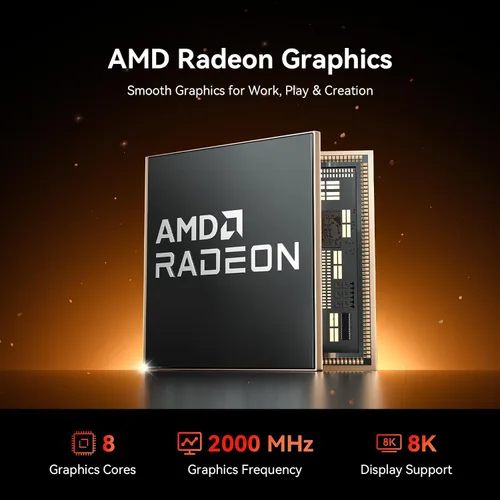 Vista 19 de Mini PC GEEKOM A7, Ryzen 7 7730U (baja potencia) 32 GB de RAM y 500 GB SSD