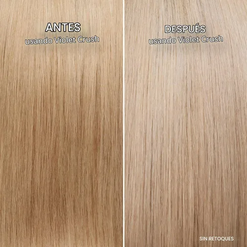 Vista 5 de John Frieda Violet Crush - Acondicionador morado para cabello rubio, acondicionador tonificante con pigmentos violetas triturados para neutralizar