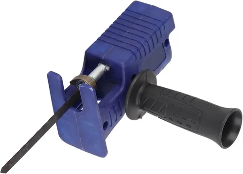 Vista 2 de Sierra recíproca inalámbrica de iones de litio con mango ergonómico y 3 cuchillas para poda, madera, plástico, ramas de corte de metal y proyectos