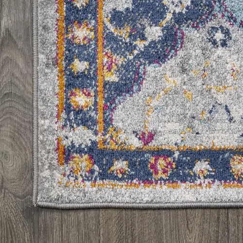 Vista 9 de JONATHAN Y Kirman - Alfombra de pasillo con medallón bohemio, 2 x 8 pulgadas, tradicional, vintage, fácil de limpiar, para sala de estar