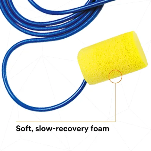 Vista 6 de 3M 3111101 E·A·R Classic Tapones para los oídos, con cable, espuma de PVC, amarillo, 200 pares