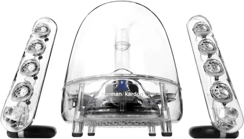 Vista 2 de Harman Kardon SoundSticks, sistema de bocinas inalámbricas integradas con Bluetooth 2.1