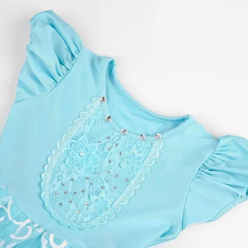 Vista 3 de Disfraz de princesa para niñas, disfraz de fiesta de cumpleaños con accesorios