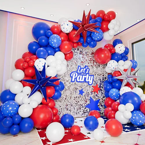 Vista 9 de Kit de arco de guirnalda de globos negros y dorados con globos de estrella en explosión, globos de látex de confeti de oro negro de 5/10/12/18