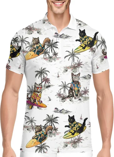 Vista 17 de PAGYMO Camisetas de golf divertidas para hombre, diseño de impresión loca Aop-polo-06361