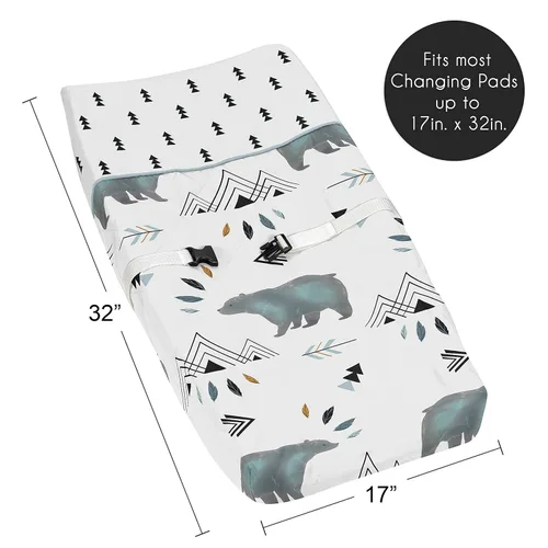 Vista 5 de Funda para cambiador para colección de acuarela Bear Mountain de Sweet Jojo Designs
