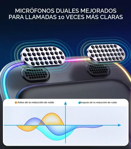 Vista 4 de JOYROOM Adaptador AUX Bluetooth 6.0 para automóvil, cancelación de ruido de micrófonos duales, Plug and Play, botón multifunción, adaptador de audio