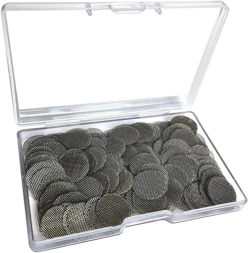 Vista 6 de Gebildet 210 filtros de tubería de acero inoxidable, tubo de pantallas de fumar de 0.500 in, filtro de gasa de malla plateada con caja
