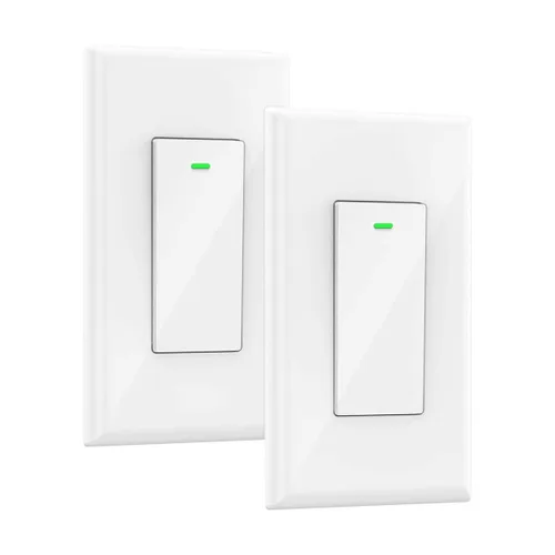 Vista 8 de Interruptor de luz inteligente, compatible con Alexa, Google Home, no requiere concentrador, WiFi inalámbrico para hogar inteligente, se ajusta
