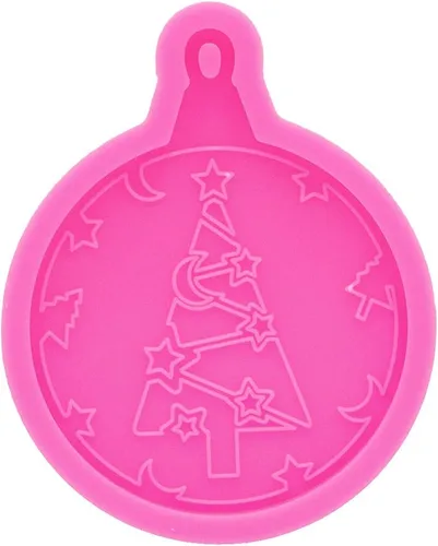 Vista 24 de Moldes de resina con forma de árboles de Navidad superbrillantes, molde de resina de silicona, molde colgante de decoración de Navidad