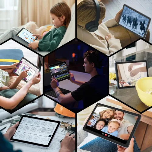 Vista 8 de JUNYANG Tablet, Android 15 Tablets de 10.1 pulgadas con Octa-Core, 12GB+128GB+ 2TB ampliable, Tablet PC de pantalla táctil HD grande para adultos