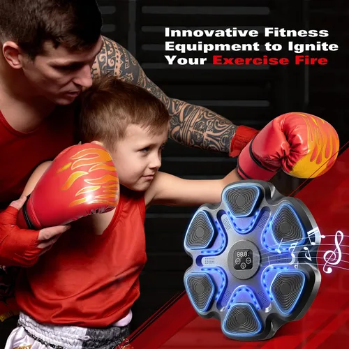 Vista 4 de Music Boxing Machine with Gloves for Adults Boxing Machine Wall Mounted Music, Smart Connection Boxing Equipment for Home and Gym, Training Machine