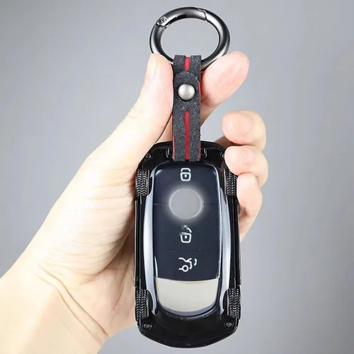 Vista 6 de Funda Protectora de Llave de Modelo de Coche ABS Compatible con Mercedes Benz 2017-2021 Clase E 2018-2021 Clase S 2019-2021 Clase A Clase C Clase G