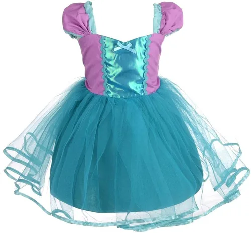 Vista 11 de Lito Angels Disfraz de princesa de tul para niñas pequeñas, disfraz de cuento de hadas de Navidad, fiesta de Halloween con accesorios Azul