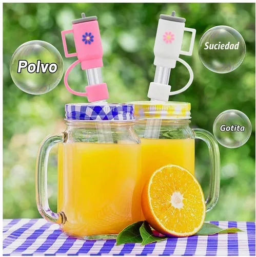 Vista 3 de Stanley Cup - Cubrepopote de silicona, compatible con vasos de 30 y 40 onzas, tapas de punta de popote (10 unidades)