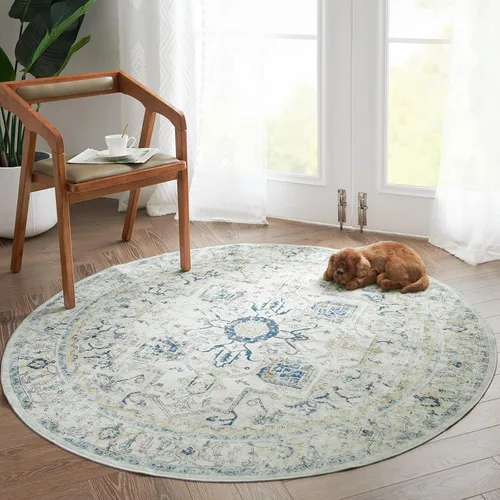 Vista 68 de jinchan Alfombra de Área 2x3 pies Alfombra Vintage de Entrada Lavable Bohemia Tapete Interior para Puerta Medallón Floral Tapete Pequeño para Puerta