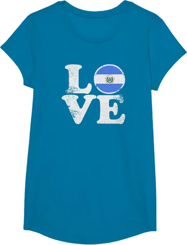 Vista 49 de Love El Salvador Flag tShirt Home Pride Distressed Tee T-Shirt