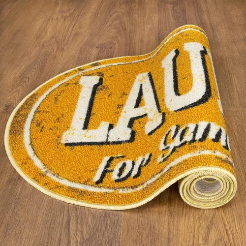 Vista 5 de Alfombra de diseño de texto para lavandería, antideslizante, de goma, lavable a máquina, 2 x 5, para lavandería, baño, lavadero, 20 x 59 pulgadas