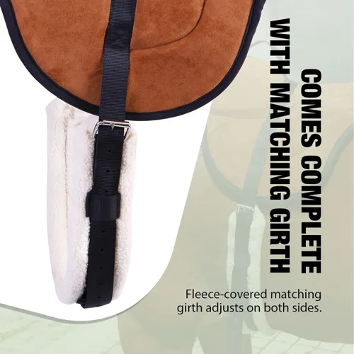 Vista 4 de Harrison Howard Almohadilla ecuestre para montar a caballo Almohadilla Bareback Pad con circunferencia