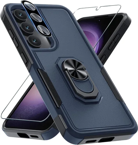 Vista 18 de Compatible con Samsung Galaxy S24/S25 Funda con Protector de Pantalla de Vidrio Templado, Resistente a Prueba de Golpes de Servicio Pesado Funda