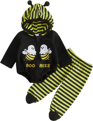 Vista 10 de Baby Boy Girl Halloween Costumes Duck Hooded Romper+Footed Pants Outfit